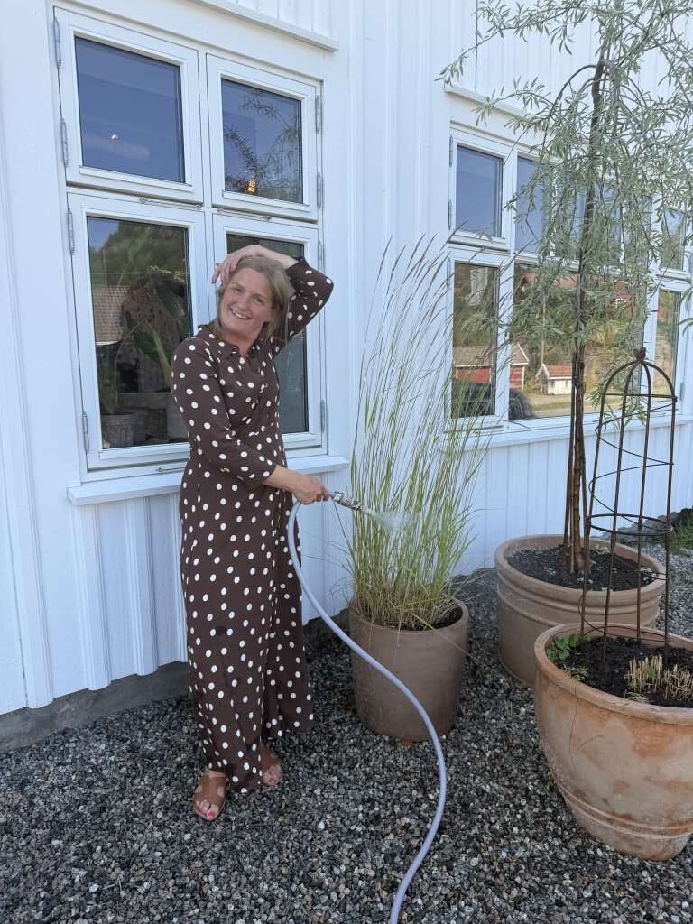 YAS SAVANNA LONG SHIRT DRESS S, Skjortekjole. NOOS, Pinecone Ecru dots print