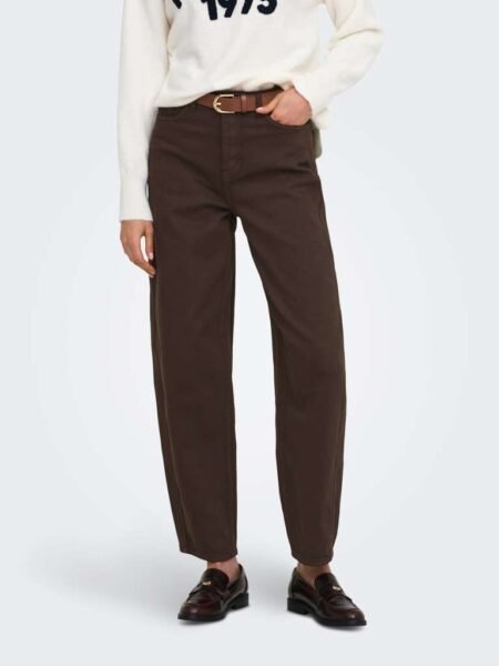 JDY SUSIE MW, Bukse, BARREL BROWN 104 DNM, Brun
