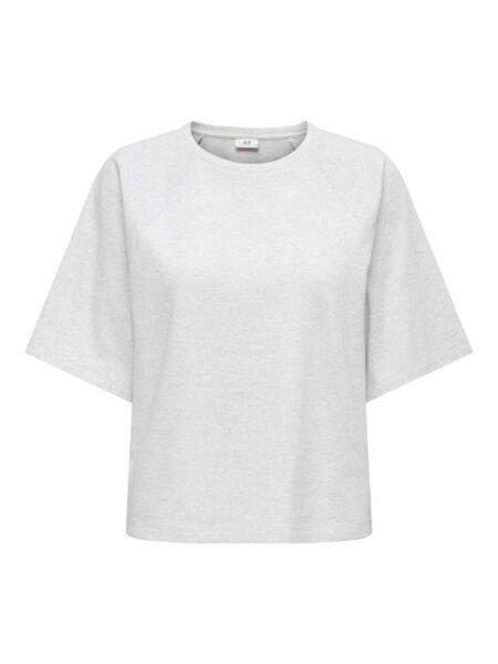 JDY AMALFI LIFE S/S SWEAT JRS DIA, T Skjorte, Oatmeal Melange