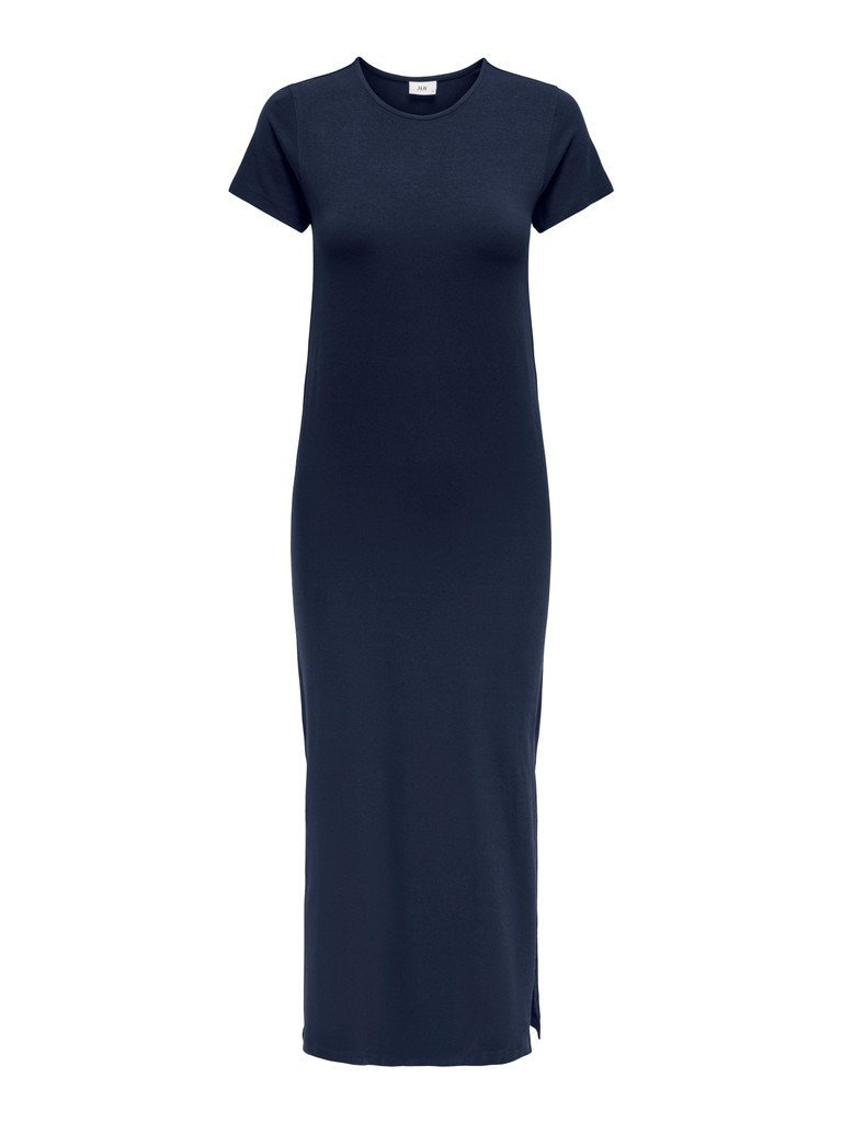 JDY AVA S/S O-NECK DRESS JRS DIA, Lang Kjole, Black Iris/Mørkeblå - Bilde 6