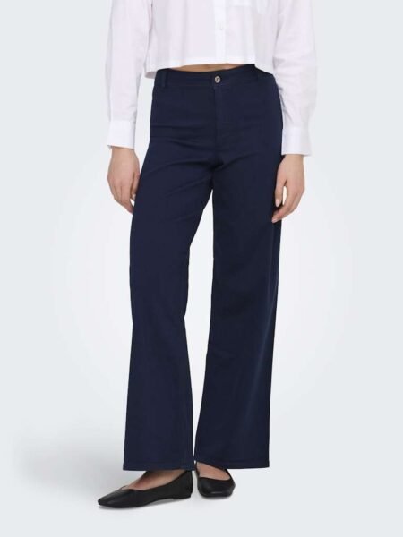 JDY IRIS STRETCH HW WIDE PANT PNT NOOS, BUKSE, Navy Blazer