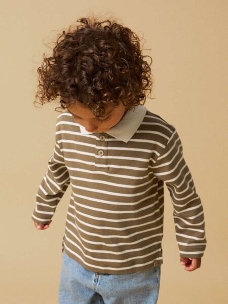 LIL ATELIER, LIMIA LS LOOSE POLO TOP, Pologenser, Kangaroo TURTLEDOVE/ Brun