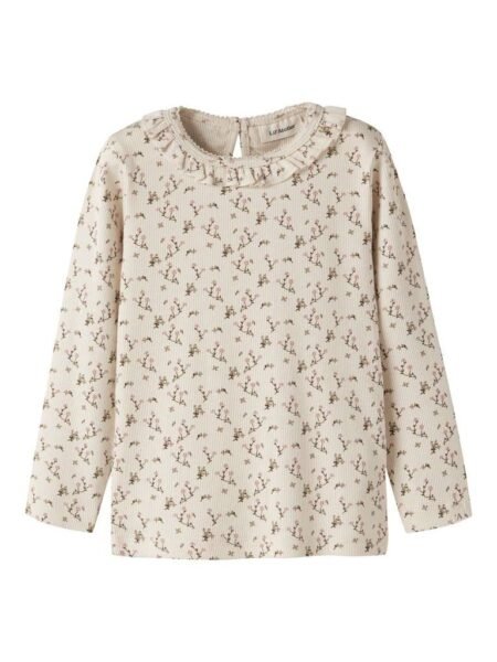 LIL ATELIER, LAGO MAI LS SLIM TOP, Genser, Turtledove ROSE FLOWER