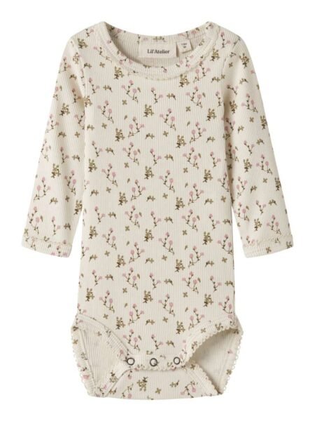 LIL ATELIER, LAGO MAU LS SLIM BODY LIL, Turtledove ROSE FLOWER