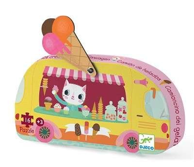 Djeco Puslespill Ice cream truck - 16pcs, +3år