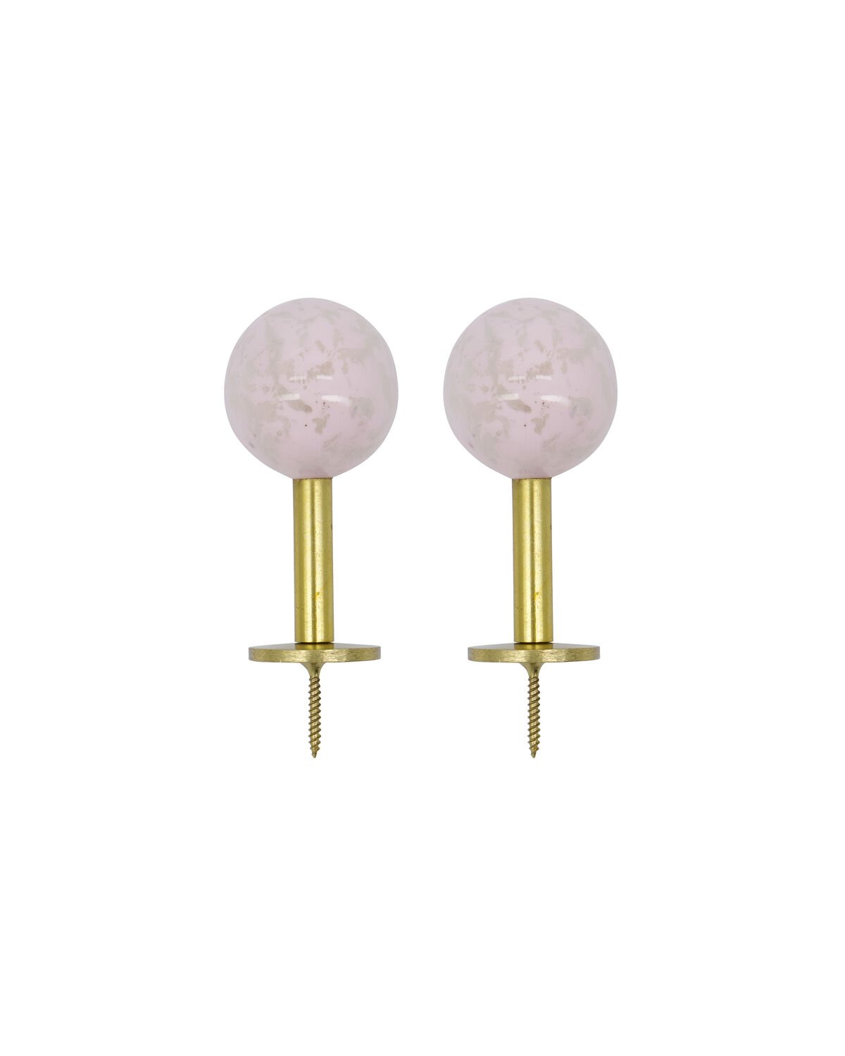 House Doctor Knagger Messingfarget Med Rosa Resin Knotter
