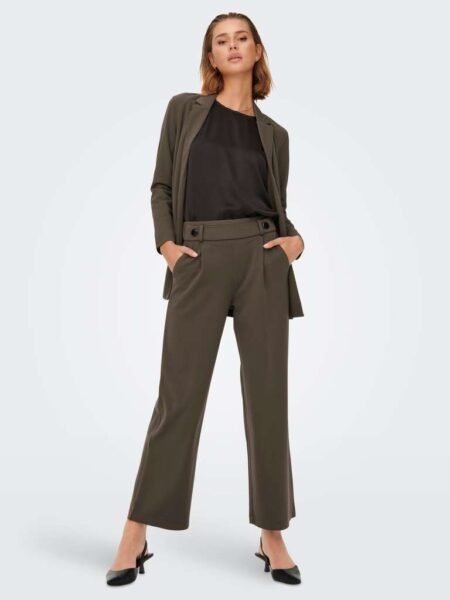 JDY GEGGO LIFE NEW LONG PANT JRS NOOS- Bukse, Chocolate Brown, Brun