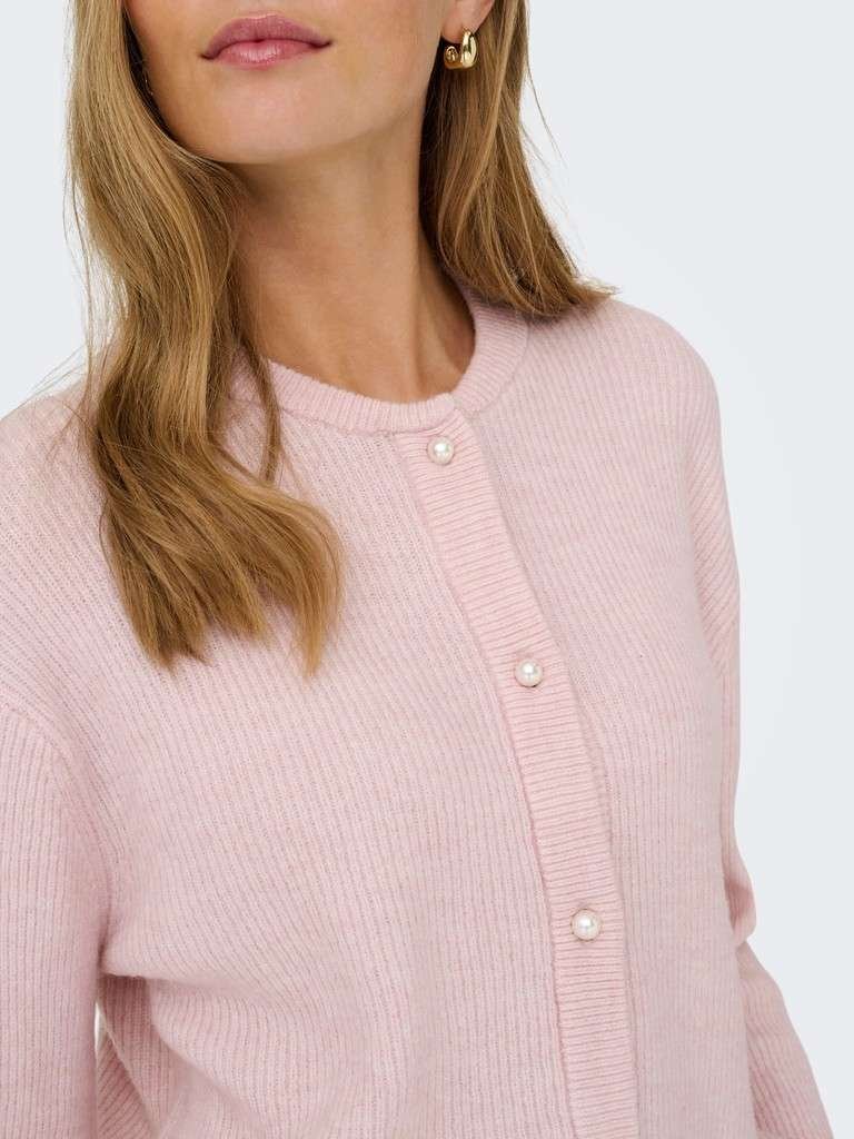 JDY LUMI LIFE L/S BUTTON CARDIGAN KNT, Light Lilac MELANGE, Rosa - Bilde 5