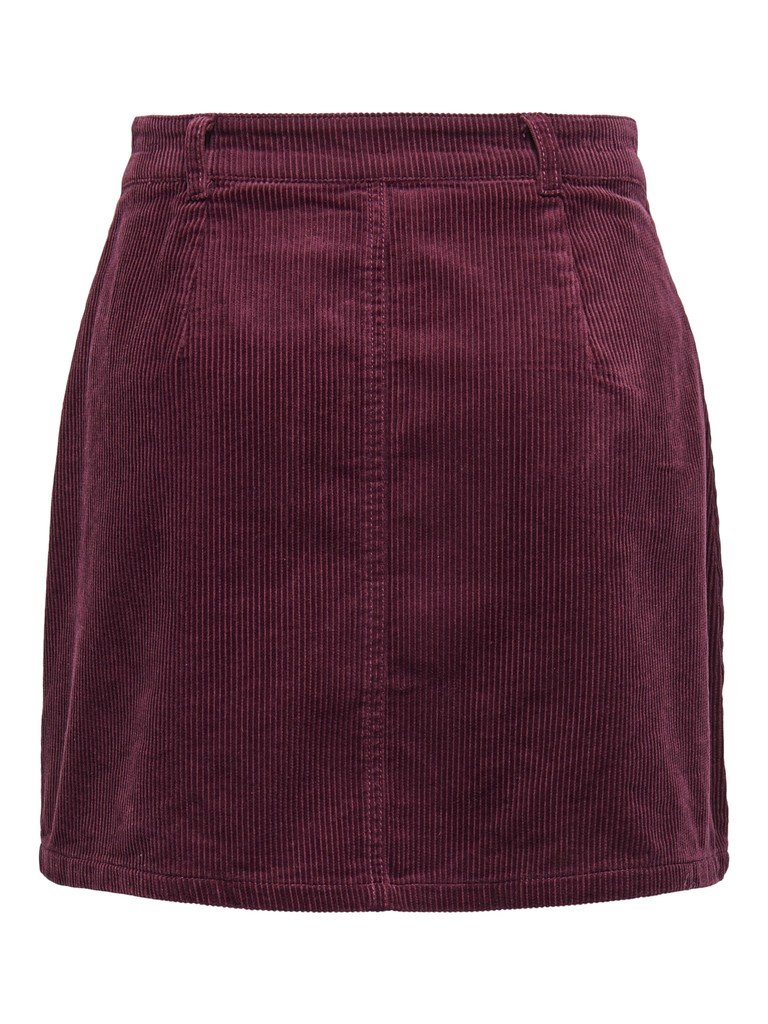 JDY SHIRAZ CORDUROY SKIRT PNT NOOS, MINISKJØRT Kordfløyel, Fig/Burgunder - Bilde 7