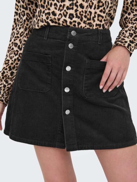 JDY SHIRAZ CORDUROY SKIRT PNT NOOS, MINISKJØRT Kordfløyel, Chocolate Torte