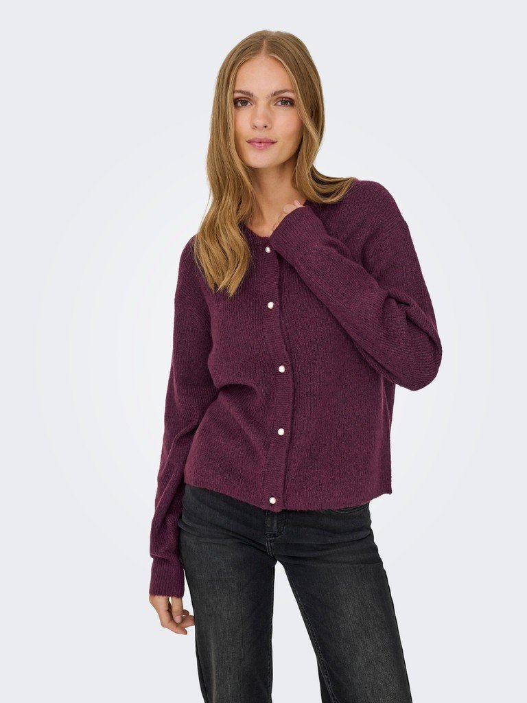 JDY LUMI LIFE L/S BUTTON CARDIGAN KNT, Fig MELANGE - Bilde 3