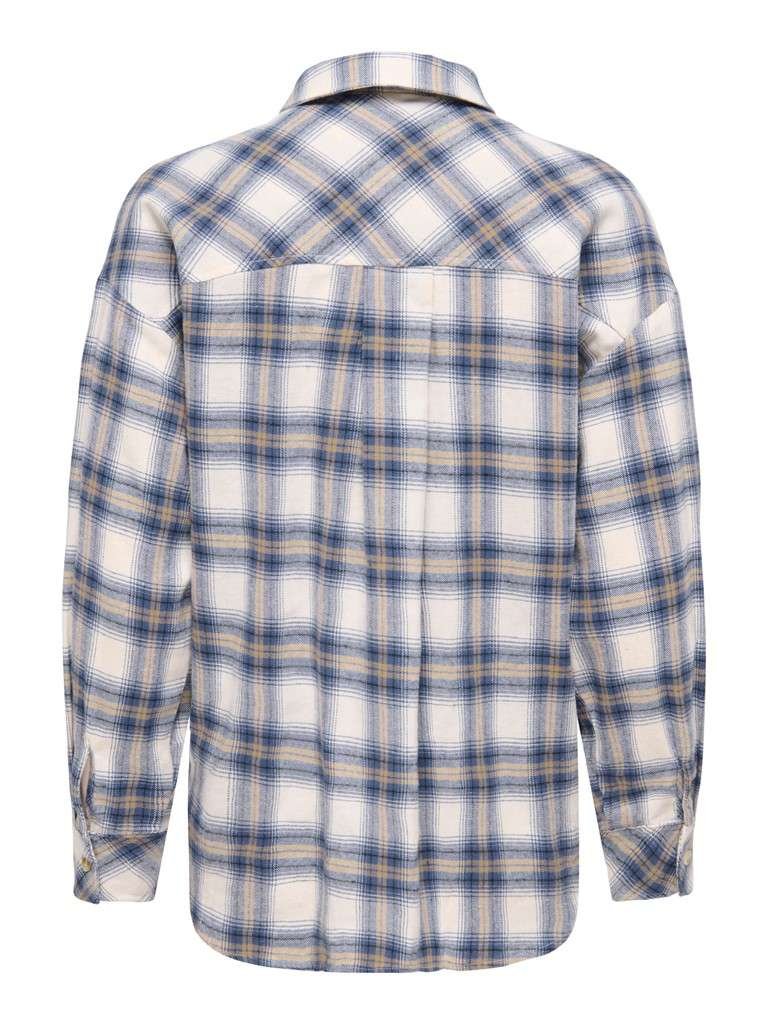JDY MAUVE L/S CHECK LOOSE SHIRT, Flanellskjorte, Whitecap Gray BIJOU BLUE CHECK - Bilde 2