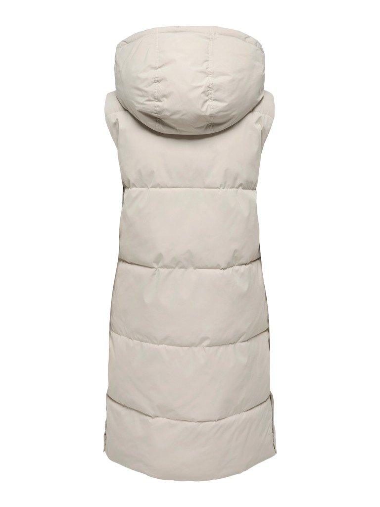 JDY BLAIR LONG HOOD WAISTCOAT OTW NOOS, BOBLEVEST, Silver Lining CONTRAST WALNUT/Beige - Bilde 7