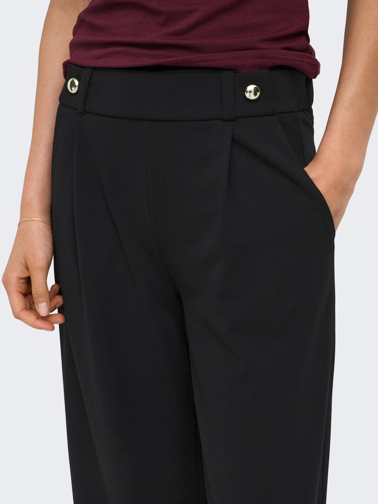 JDY GEGGO LIFE NEW LONG PANT JRS NOOS, BUKSE, Black GOLD BUTTONS/Svart - Bilde 2