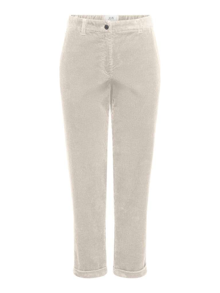 JDY SHIRAZ MW ANK PANT PNT, Kordfløyelbukse, Moonbeam/Beige