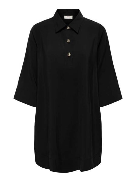 JDY MOLLY 3/4 DRESS WVN, Kjole, Black/Svart