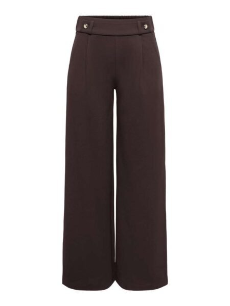 JDY GEGGO LIFE NEW LONG PANT JRS NOOS, BUKSE, Chocolate Torte GOLD BUTTONS/Brun