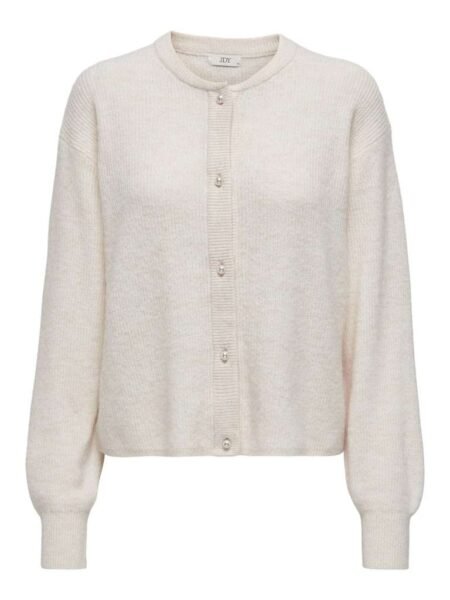 JDY LUMI LIFE L/S BUTTON CARDIGAN KNT, Birch MELANGE