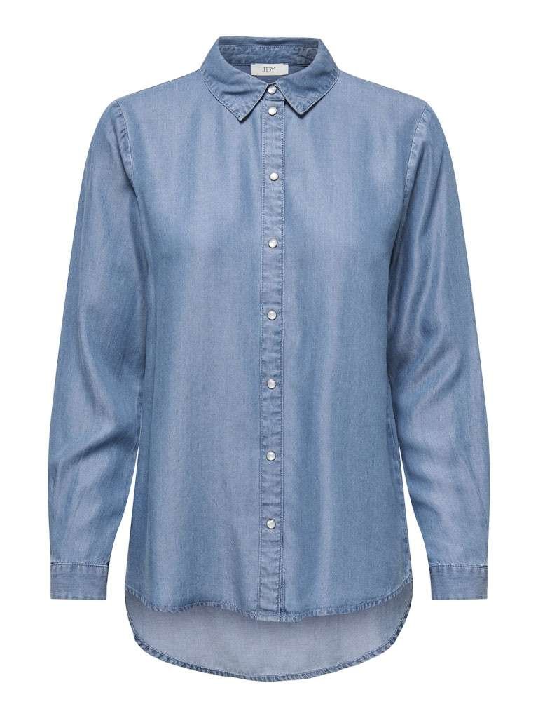 JDY JASPER L/S SHIRT WVN DIA, Skjorte, Dark Blue Denim