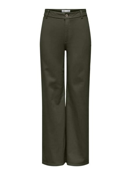 JDY IRIS STRETCH HW WIDE PANT PNT NOOS, BUKSE, Forest Night, Mørkegrønn