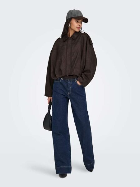 JDY NIA FAUX SUEDE BAT JACKET OTW NOOS, Bomberjakke, Chocolate Torte, Brun