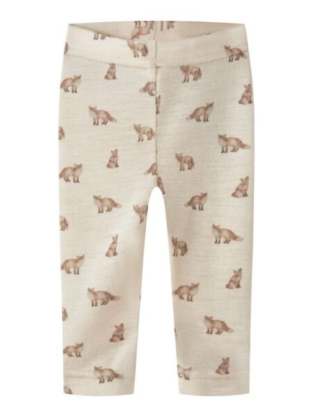 LIL ATELIER, NALU Merinoull/ Modal WO/MO SLIM LEGGING LIL NOOS, Bukse, Turtledove FOX/Rev