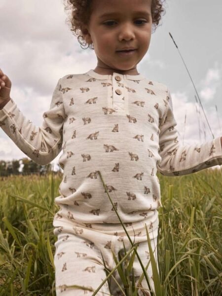 LIL ATELIER NALU WO/MO LS SLIM TOP , Trøye i Merinoull Og Modal, str 92-116