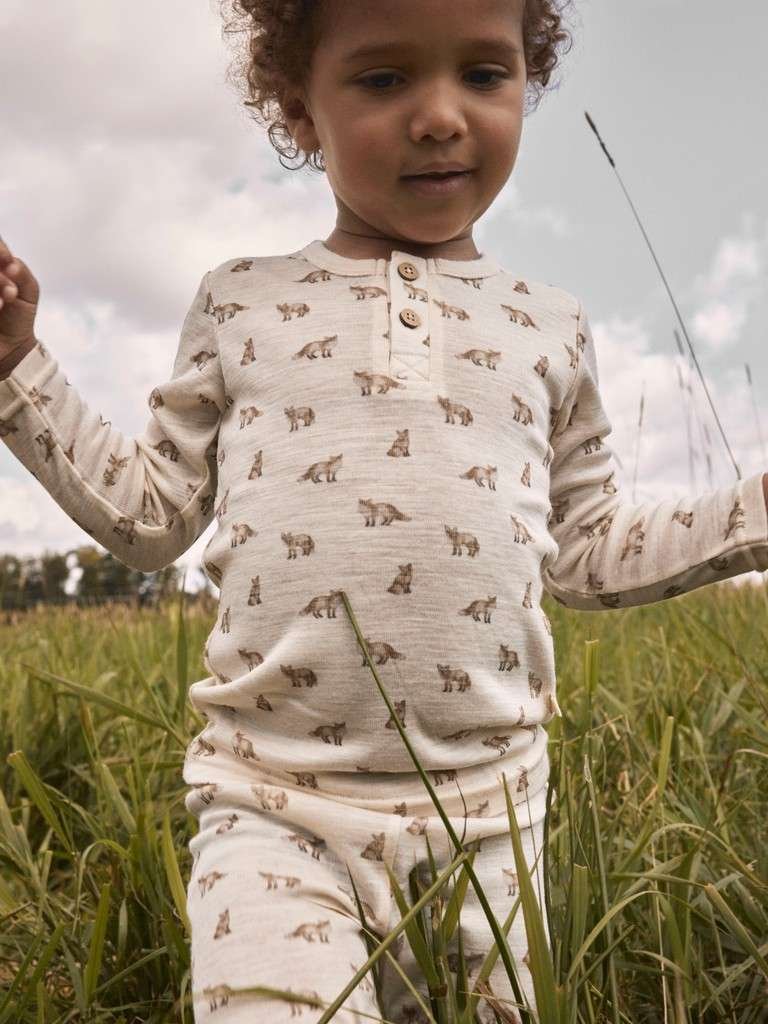 LIL ATELIER NALU WO/MO LS SLIM TOP , Trøye i Merinoull Og Modal, str 92-116