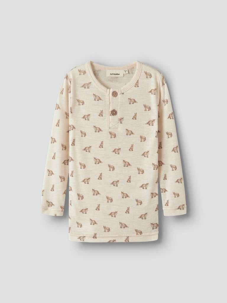 LIL ATELIER NALU WO/MO LS SLIM TOP , Trøye i Merinoull Og Modal, str 92-116 - Bilde 3