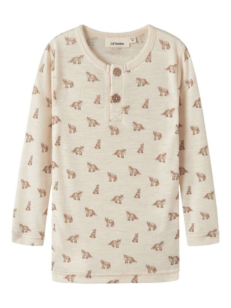 LIL ATELIER NALU WO/MO LS SLIM TOP , Trøye i Merinoull Og Modal, str 92-116 - Bilde 6
