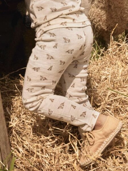 LIL ATELIER NALU, Merinoull/ Modal  WO/MO SLIM LEGGING, Turtledove FOX, Offwhite Med Rev 92-116