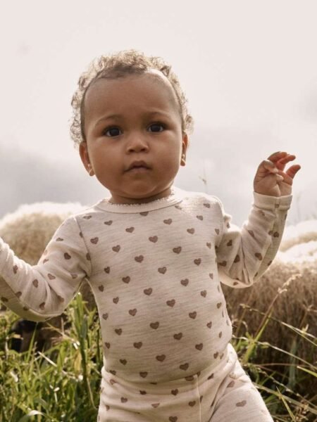 LIL ATELIER NOEL NIA WOOL LS SLIM BODY LIL NOOS, Body I Merinoull, Morganite HEART