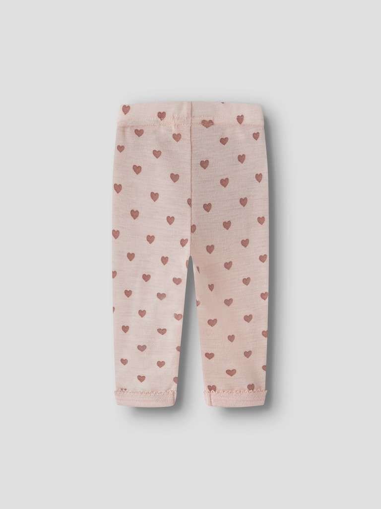 LIL ATELIER NOEL NIA WOOL SLIM LEGGING LIL NOOS, Longs I Merinoull,Morganite HEART - Bilde 3