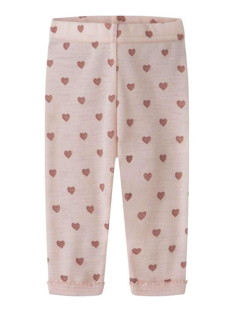 LIL ATELIER NOEL NIA WOOL SLIM LEGGING LIL NOOS, Longs I Merinoull,Morganite HEART - Bilde 2