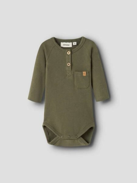 LIL ATELIER, LUNO LS SLIM BODY LIL, Winter Moss/Mørkegrønn