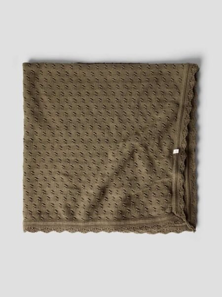 LIL ATELIER, NILIO KNIT BLANKET, Pledd, babyteppe,Teak /Brun