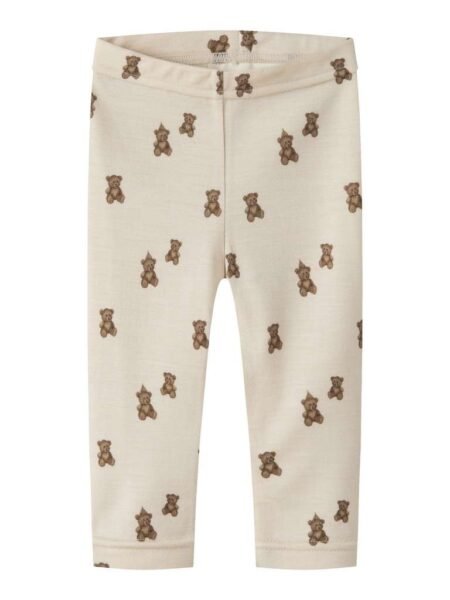 LIL ATELIER, NILO NUN WO/MO SLIM LEGGINGS LIL NOOS, BUKSE, Turtledove TEDDY BEAR