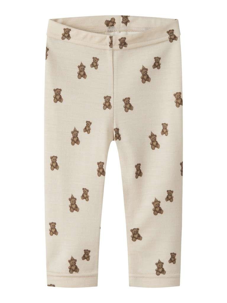 LIL ATELIER, NILO NUN WO/MO SLIM LEGGINGS LIL NOOS, BUKSE, Turtledove TEDDY BEAR