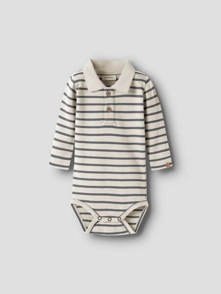 LIL ATELIER LIMIA LS POLO BODY, Turtledove POPPY SEED