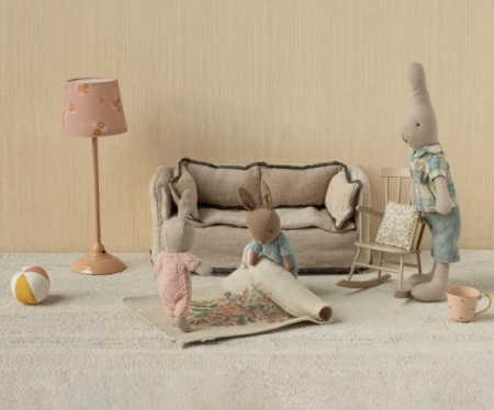 Maileg, Miniature floor lamp -Dark  Powder