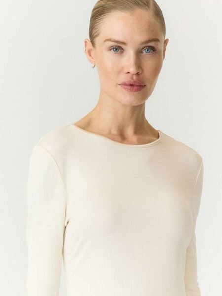 YAS PALOMA LS TOP S. NOOS , Trøye, Pristine, Offwhite