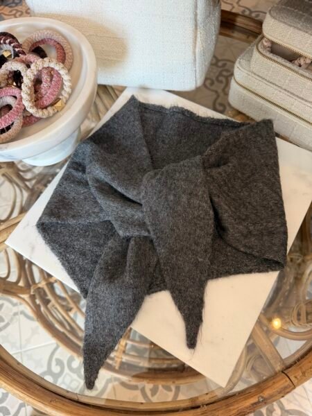JDY DREA TRIANGULAR SCARF KNT, Trekantet Skjerf, Dark Grey MELANGE, Mørk Grå