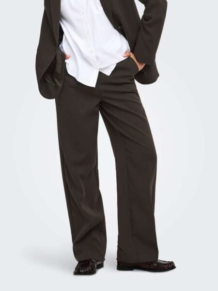 JDY VIV HW WIDE PANT , Bukse, PNT NOOS, Chocolate Torte, Brun, XS- XXL