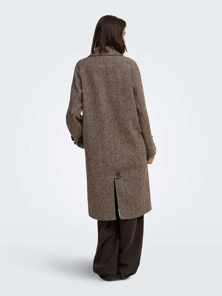 JDY VINGA HERRINGBONE LONG COAT , Kåpe, Chocolate Torte HERRINGBONE, Brun - Bilde 4