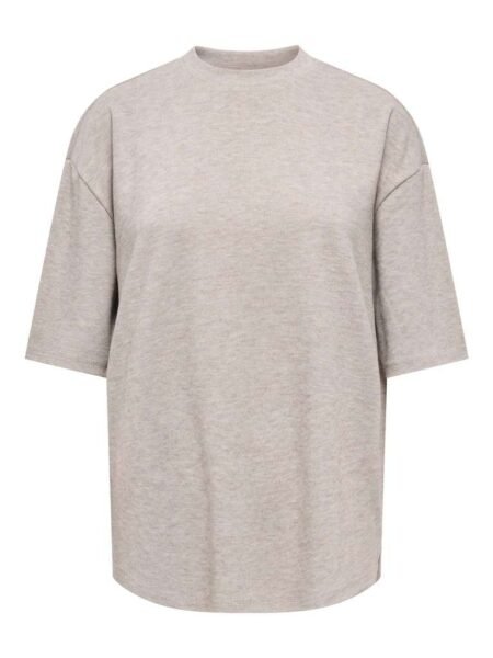 JDY VITA LIFE S/S O NECK TOP JRS DIA, T-skjorte, Chateau Gray MELANGE/Gråbeige