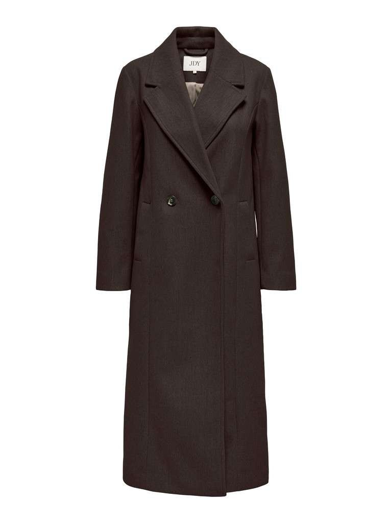 JDY VIOLA LIFE X-LONG COAT , Kåpe, OTW HAB, Chocolate Torte, Brun - Bilde 7