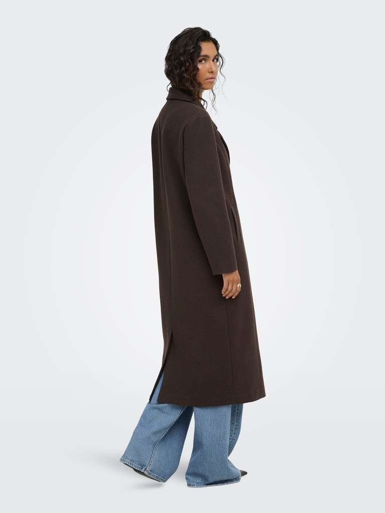 JDY VIOLA LIFE X-LONG COAT , Kåpe, OTW HAB, Chocolate Torte, Brun - Bilde 6