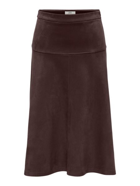 JDY ISLA LIFE MIDI FAUX SUEDE SKIRT JRS, Skjørt , Semsket Skinnlook, Coffee Bean, Brun