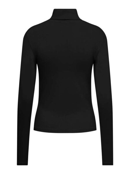 JDY SISSY L/S HIGHNECK TOP JRS DIA, Pologenser,Black, Sort