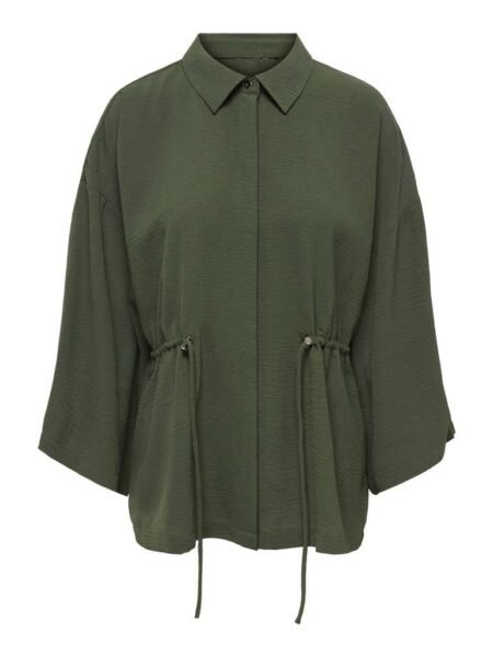 JDY MELIA 7/8 STRING SHIRT WVN EXP, Skjorte, Kambaba/Grønn